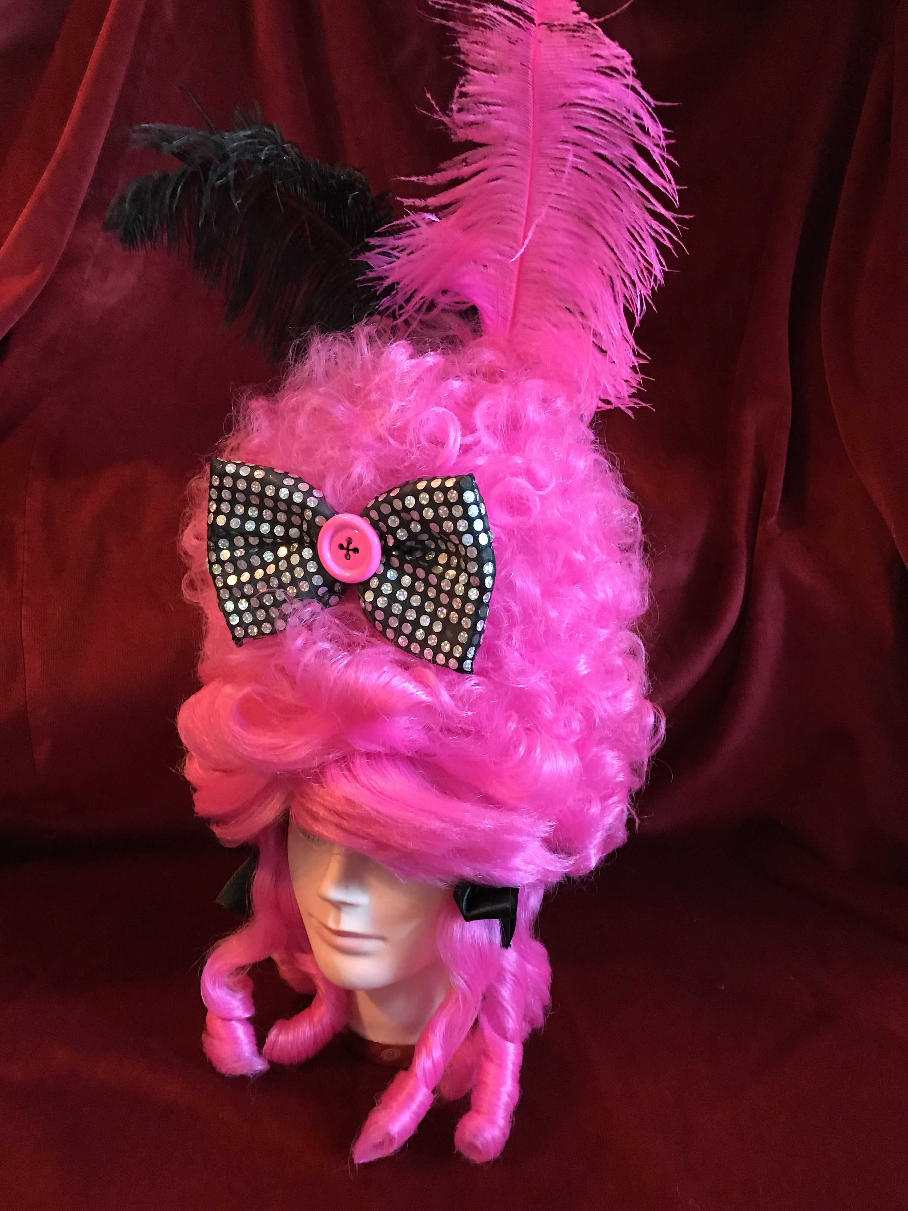 Masquerade Pink High Pantomime Dame Wig Masquerade