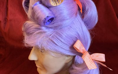 Lilac boudoir dame wig