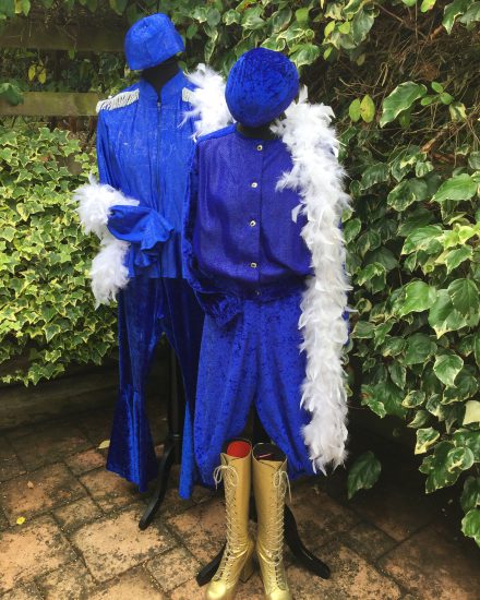 Ladies Blue & Silver Abba Costume - Masquerade