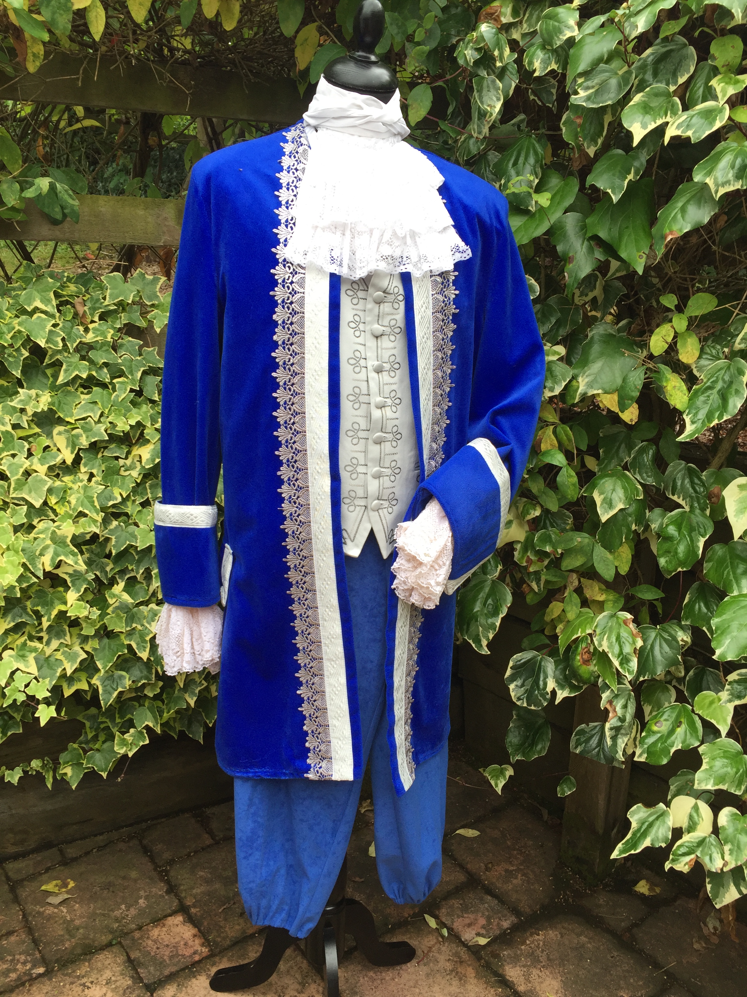 Gents Blue & Silver Beast Costume - Masquerade