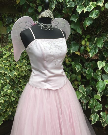 Ladies Pink Fairy Godmother Costume To Hire. Storybook Fancy Dress