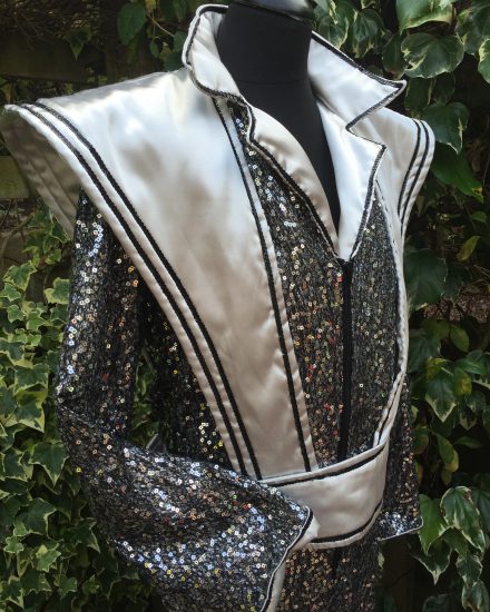 Masquerade Mens Silver Sequin Glam Rock Jumpsuit To Hire. 1970’s Disco ...