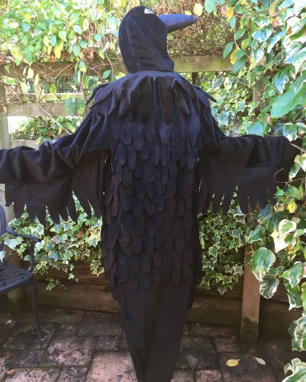 Crow Animal Bird Fiesta Negro Adulto Unisex Smiffys Fancy Dress Costume Decoración