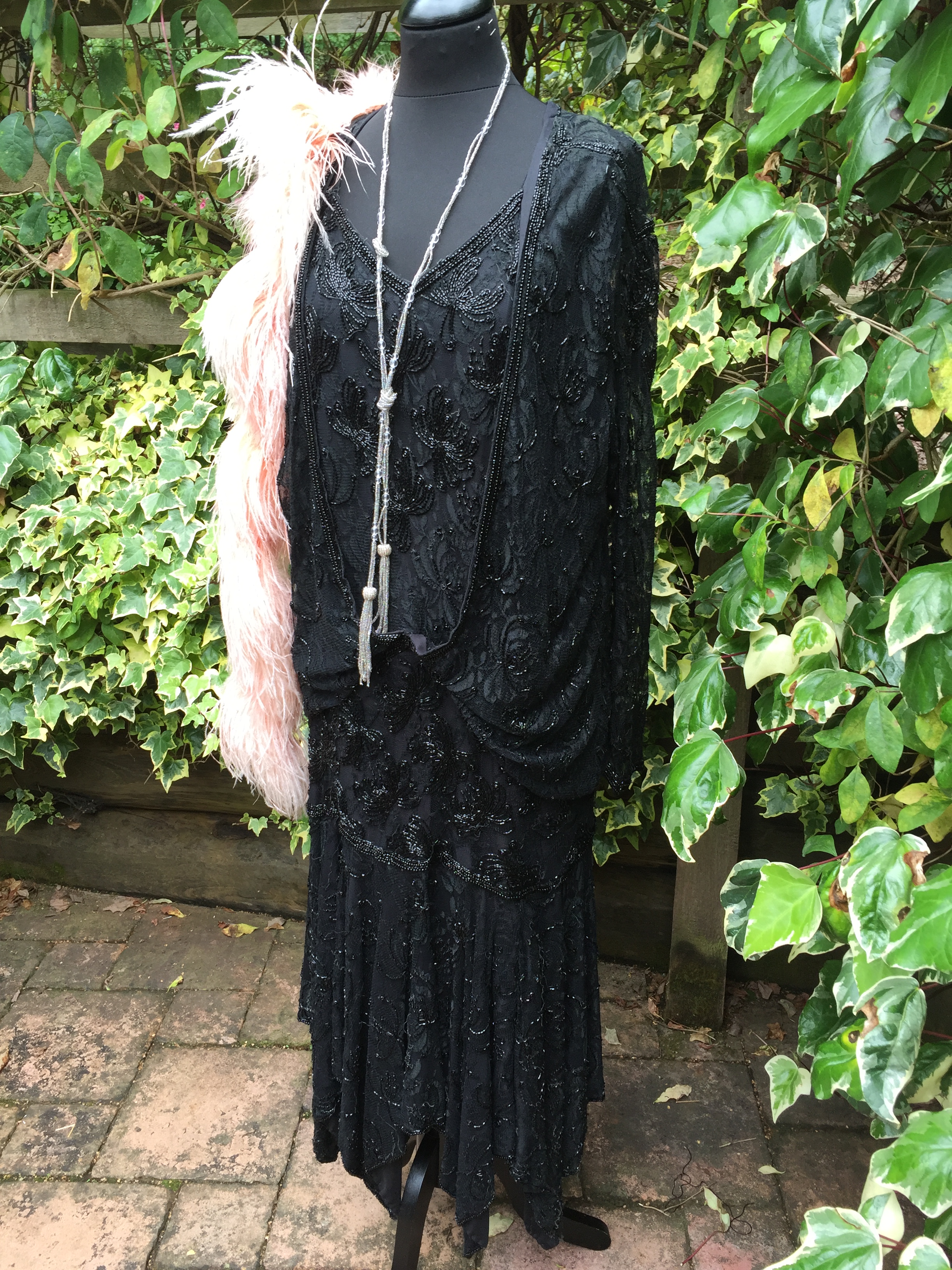 Masquerade Black Sequin 1930's Evening Dress - Masquerade