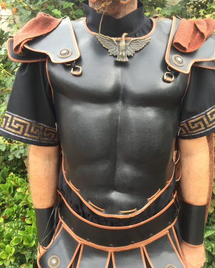 Masquerade Black & Tan Leather Gladiator Costume - Masquerade