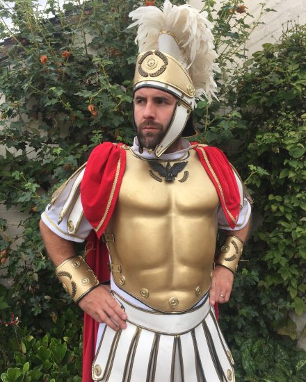 Masquerade Gold & White Leather Julius Caesar Gladiator Costume ...