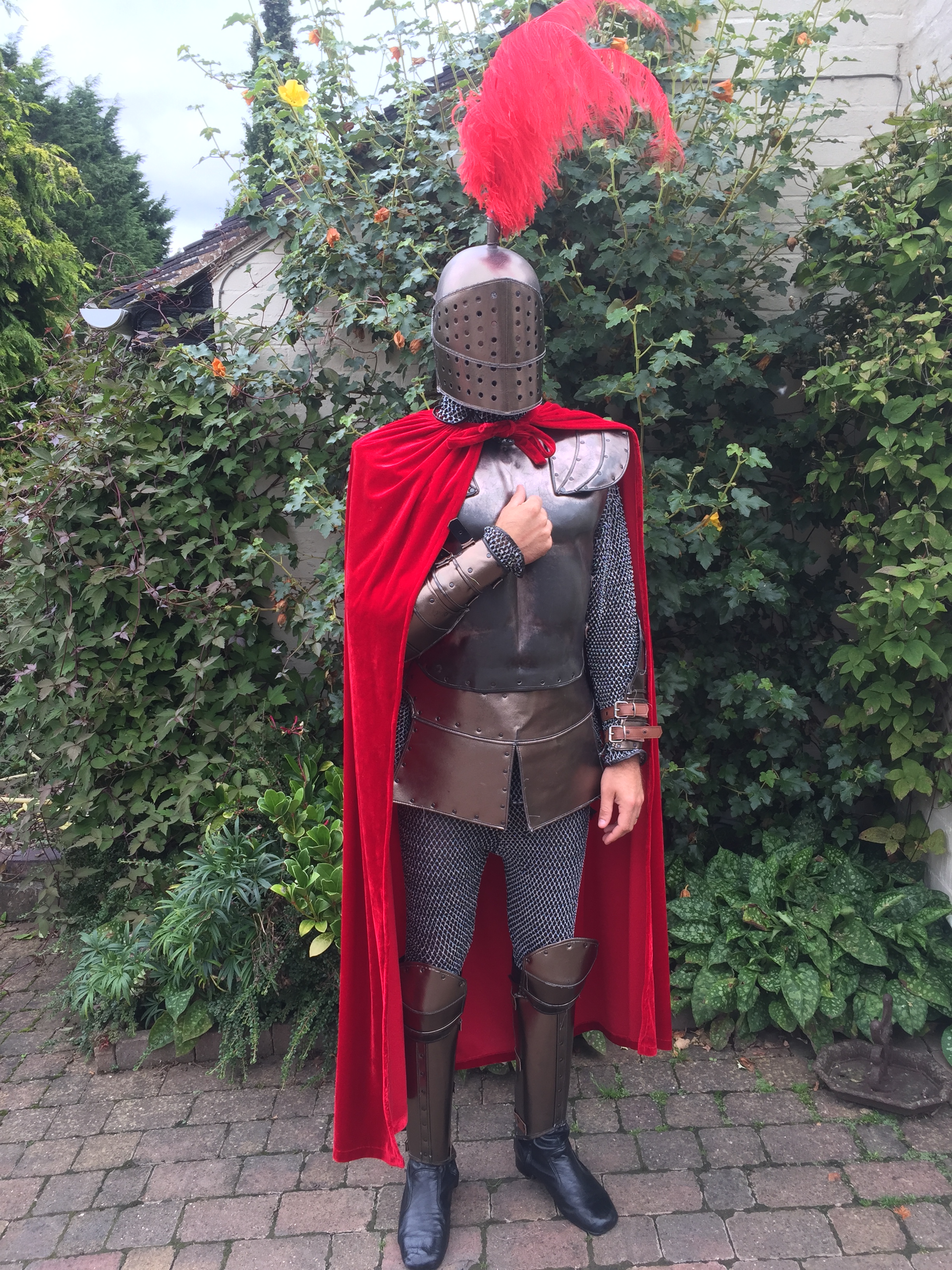 Bronze Leather Medieval Knight Costume Masquerade