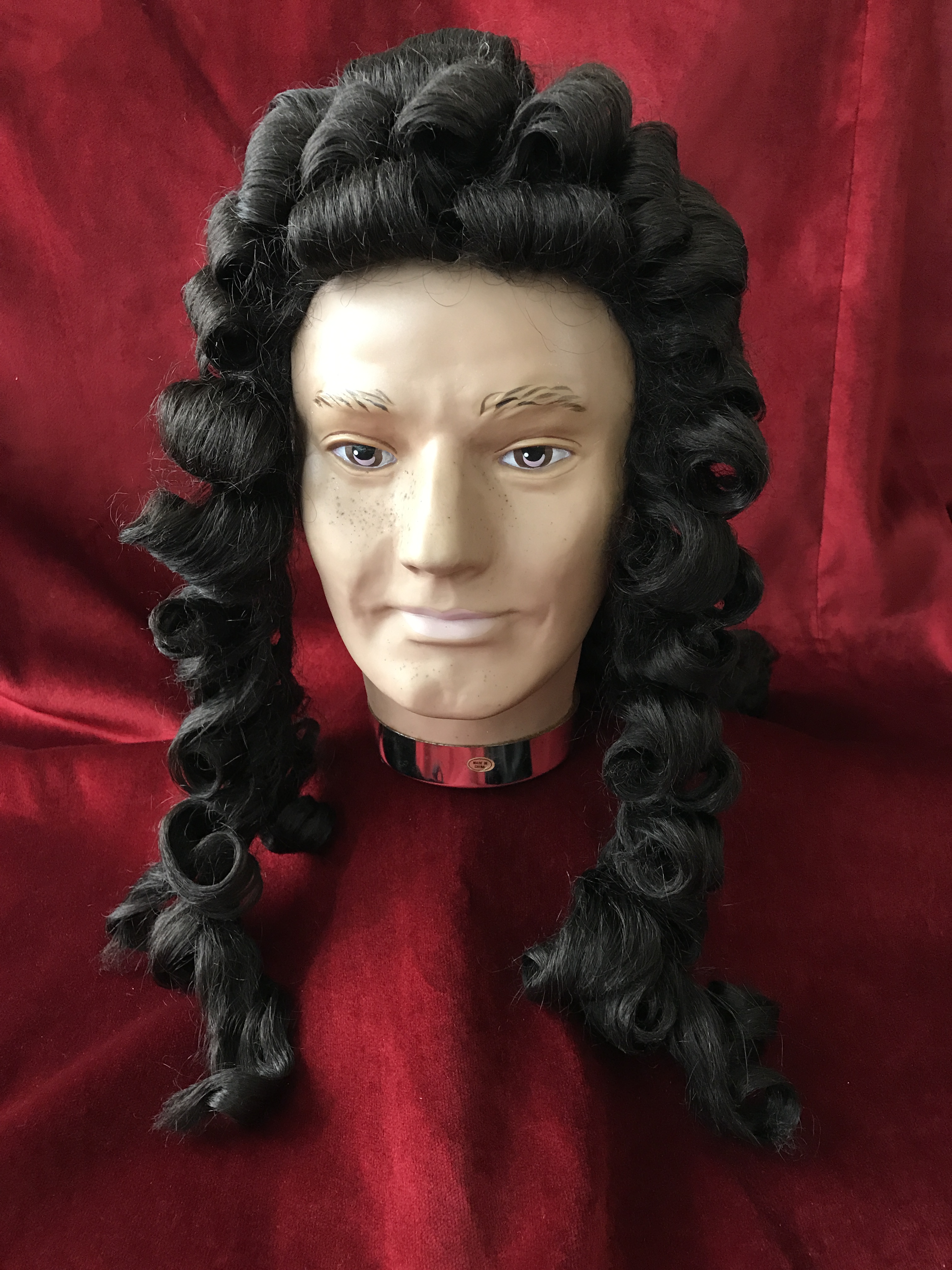 Gents King Charles Panelled Wig For Hire. 17th & 18th Century Wigs