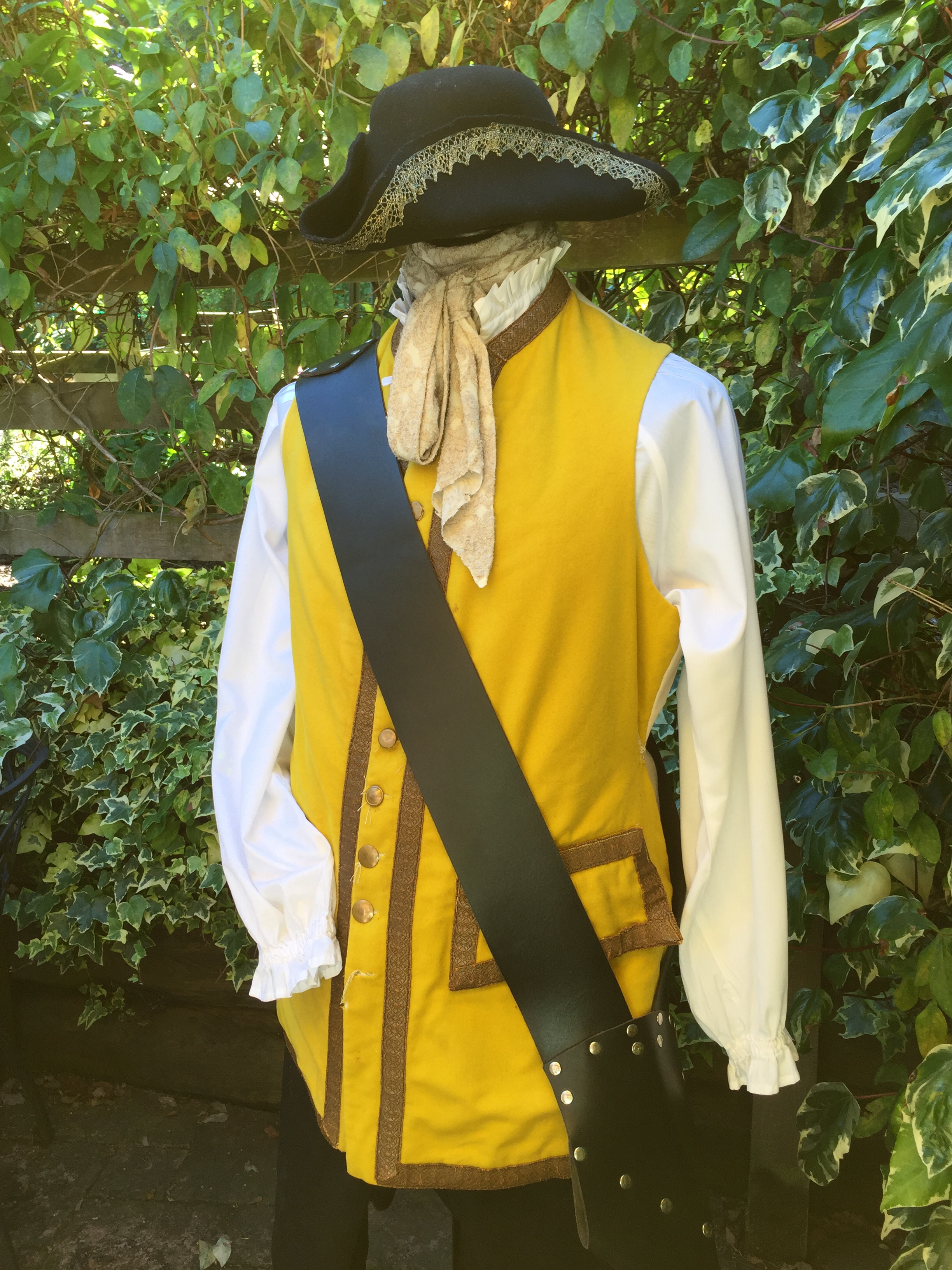 Unisex Yellow Pirate Costume For Hire. Pirate Fancy Dress Costume.