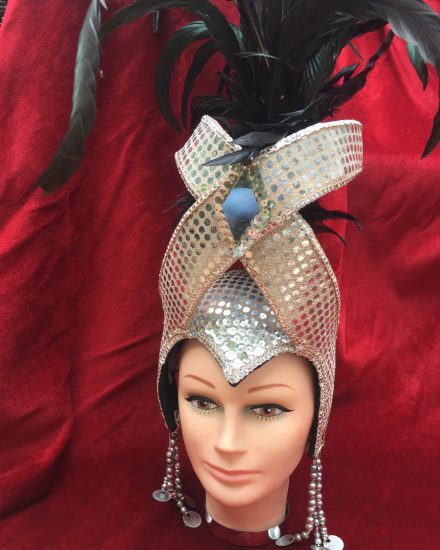 Masquerade Ladies Silver Las Vegas Showgirl Headdress For Hire ...