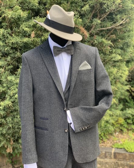 1950’s grey tweed day suit