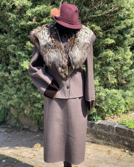 Ladies 1940’s brown wool suit