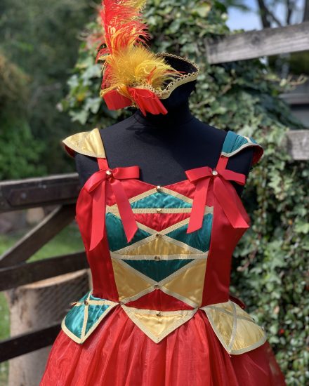 Masquerade Ladies Columbine Costume. Circus Costume Venetian Pantomime