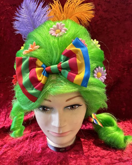 Green Daisy Pantomime Dame Wig